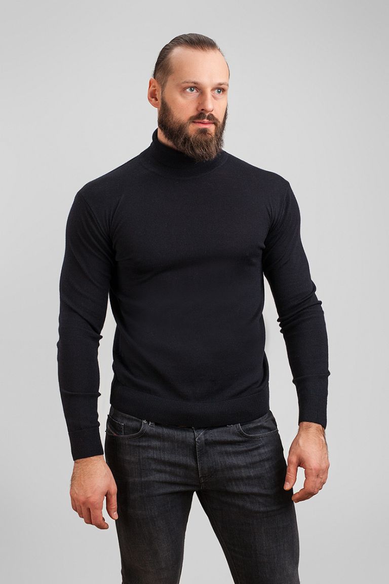 Viamaro Menswear golf black merino