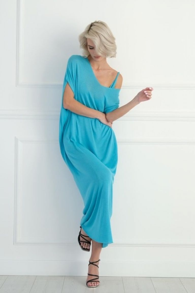 Dress  turquoise Twinset back